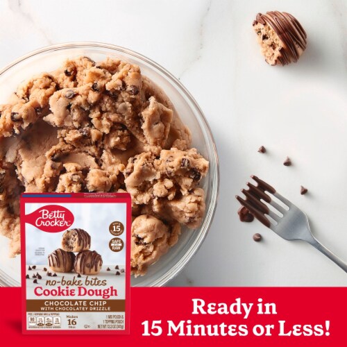 Betty Crocker™ No Bake Bites Chocolate Chip Cookie Dough Perspective: left