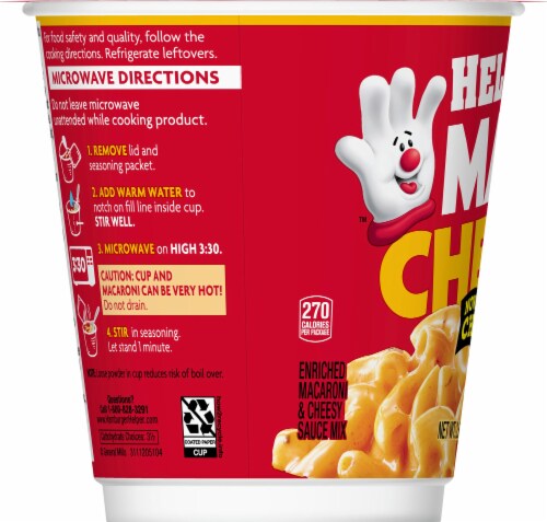 Hamburger Helper Bold Cheesy Pizza Mac & Cheese Microwave Cup Perspective: left