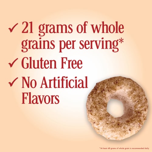 Cinnamon Cheerios Whole Grain Oat Gluten Free Cereal Perspective: left
