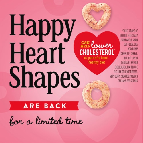 General Mills Very Berry Cheerios Large Size Cereal Perspective: left