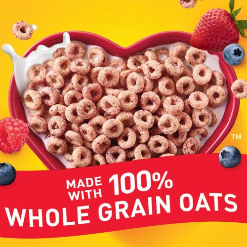 General Mills Very Berry Cheerios Large Size Cereal Perspective: left