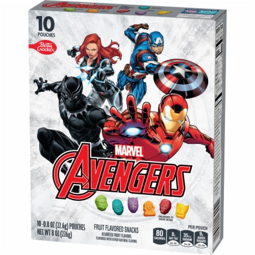 Marvel Avengers Gluten Free Fruit Flavored Snacks Perspective: left
