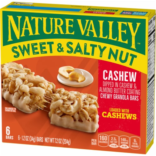 Nature Valley Sweet & Salty Nut Cashew Granola bars Perspective: left