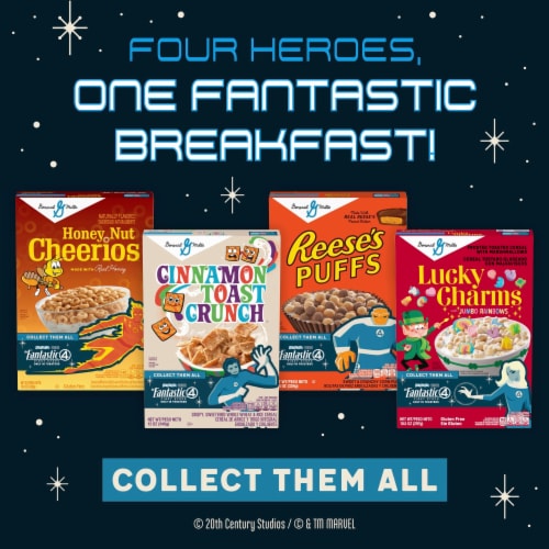 General Mills Lucky Charms with Marshmallows Family Size Cereal Perspective: left