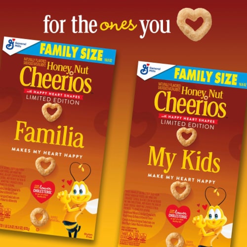 Honey Nut Cheerios Whole Grain Oat Gluten Free Cereal Perspective: left