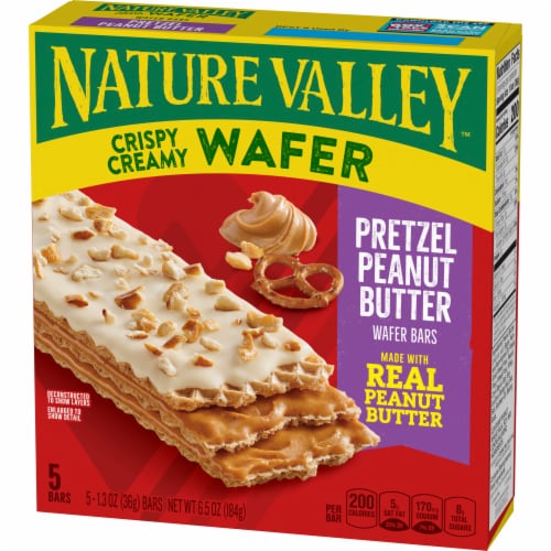 Nature Valley Wafer Pretzel Peanut Butter Wafer Bars Perspective: left
