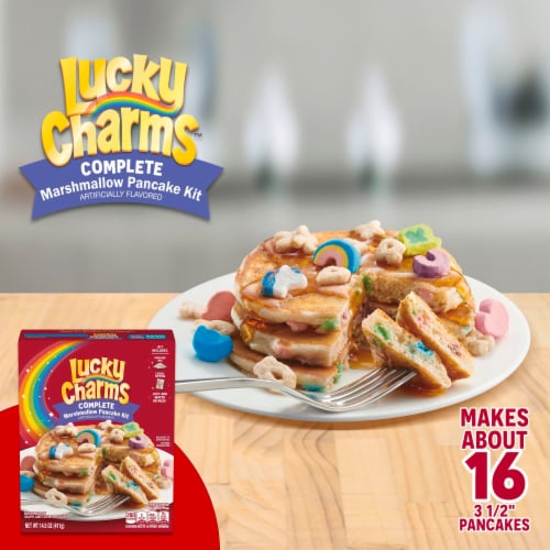 Betty Crocker Lucky Charms Pancake Kit Baking Mix Perspective: left