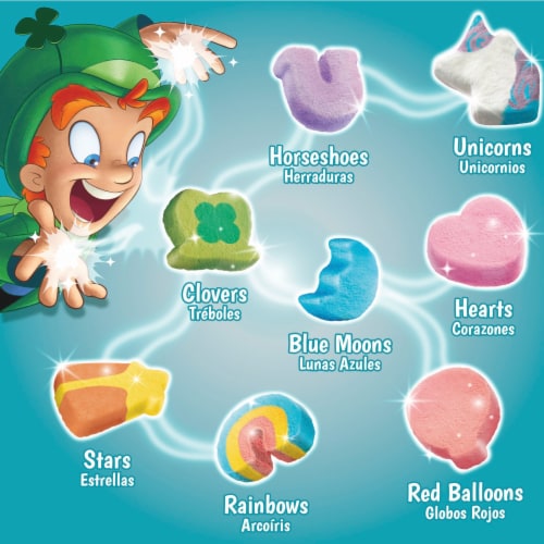 General Mills Lucky Charms Marshmallow Clusters Cereal Perspective: left