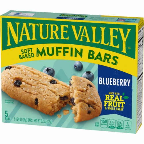 Nature Valley Soft Baked Muffin Blueberry Breakfast bars Perspective: left
