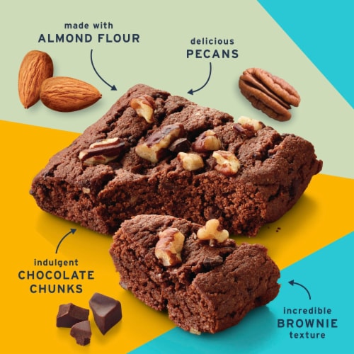 Ratio Soft Baked Chocolate Brownie Keto Friendly Bars Perspective: left