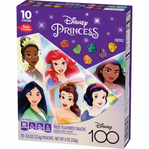 Disney Princess Fruit Flavored Snacks Treat Pouches Perspective: left