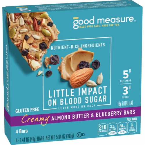 Good Measure™ Creamy Almond Butter and Blueberry Bars Perspective: left