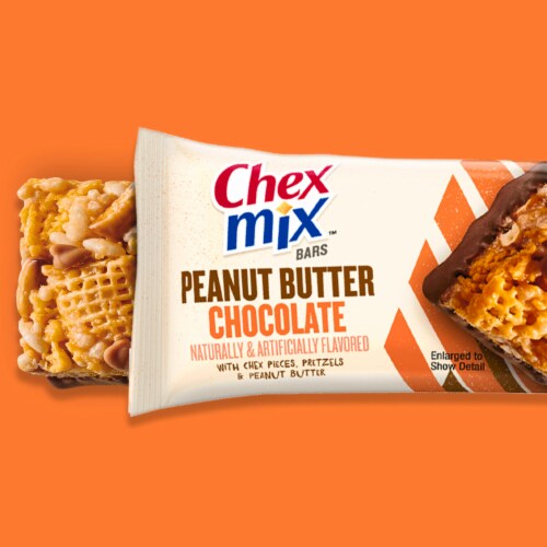 Chex Mix Peanut Butter Chocolate Bars Perspective: left