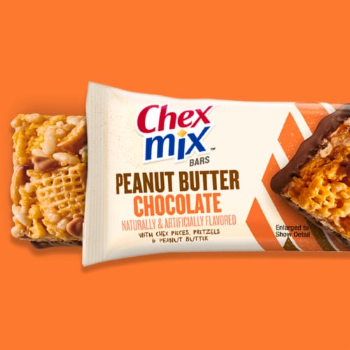 Chex Mix Peanut Butter Chocolate Bars Perspective: left