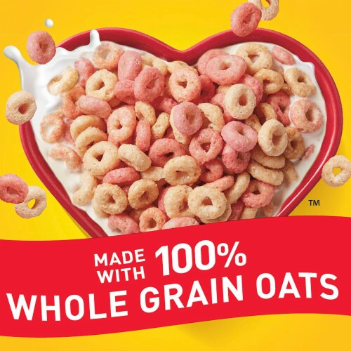 General Mills Strawberry Banana Cheerios Large Size Cereal Perspective: left