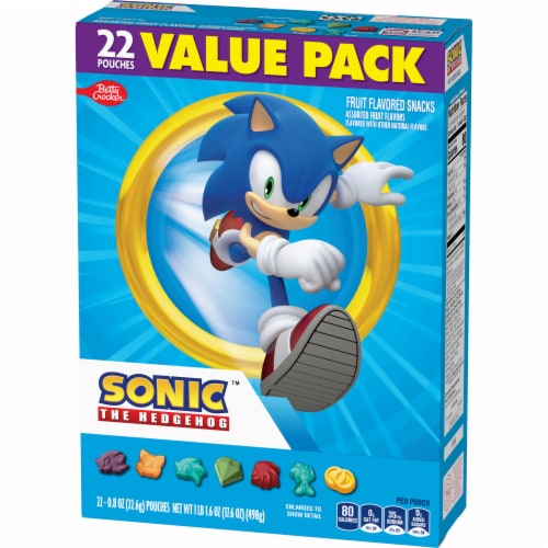 Betty Crocker Sonic the Hedgehog Fruit Snacks Perspective: left