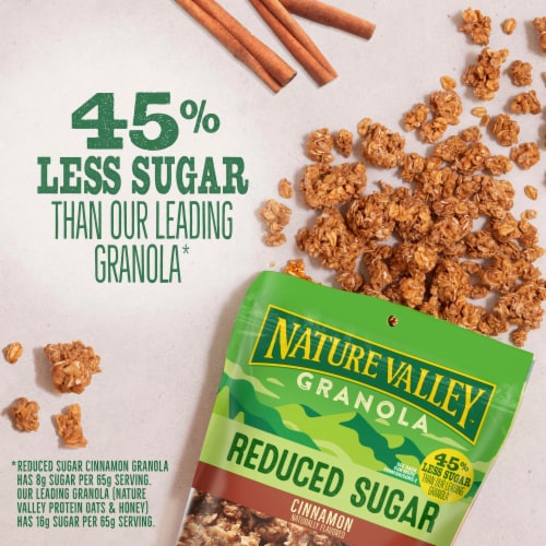 Nature Valley Reduced Sugar Cinnamon Granola Perspective: left