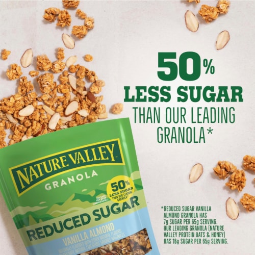 Nature Valley Reduced Sugar Vanilla Almond Granola Perspective: left