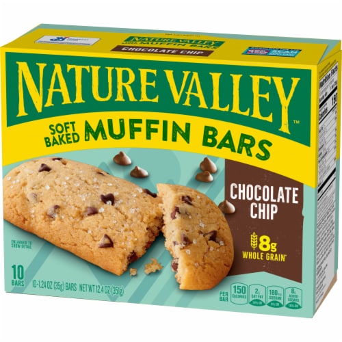 Nature Valley Chocolate Chip Soft Baked Muffin Bars Perspective: left