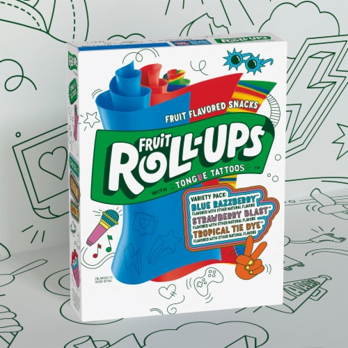 Fruit Roll-Ups Fruit Flavored Snacks Variety Pack Pouches Perspective: left