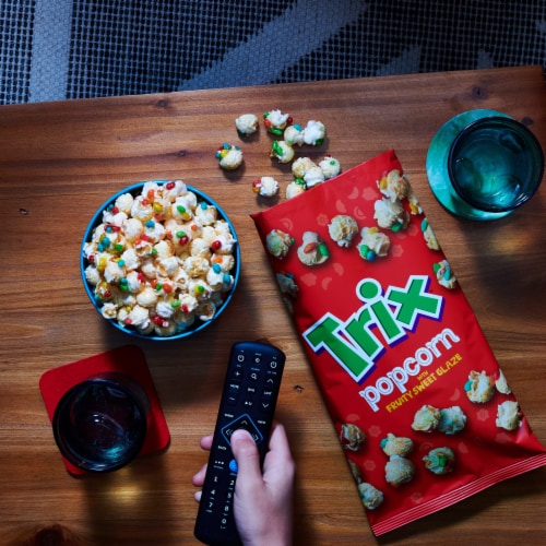 Trix Popcorn Snack with Fruity Sweet Glaze, Snack Bag, 7 oz Perspective: left