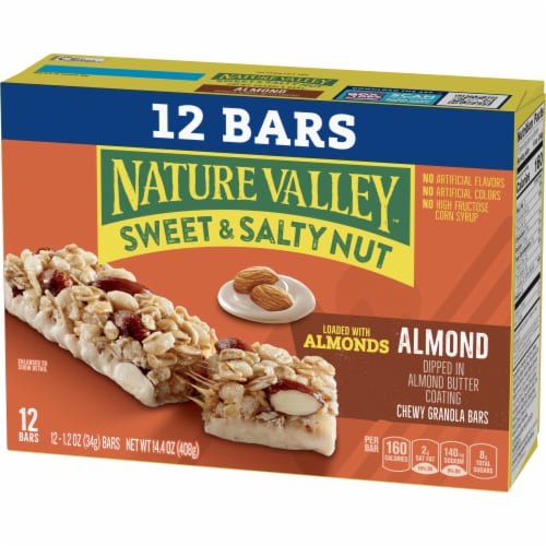 Nature Valley Sweet & Salty Nut Almond Granola bars Perspective: left