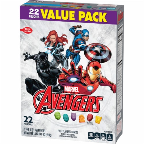 Betty Crocker Marvel Avengers Fruit Snacks Value Pack Perspective: left