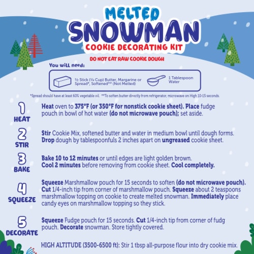 Betty Crocker™ Melted Snowman Cookie Decorating Kit Perspective: left