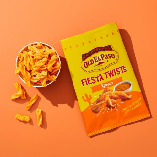 Old El Paso Queso Cheese Fiesta Twists Crispy Corn Snacks Chips