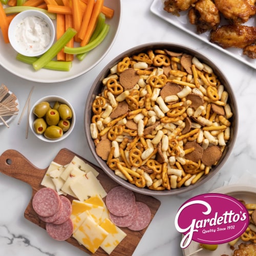 Gardetto's Snack Mix Original Recipe Family Size Bag Perspective: left