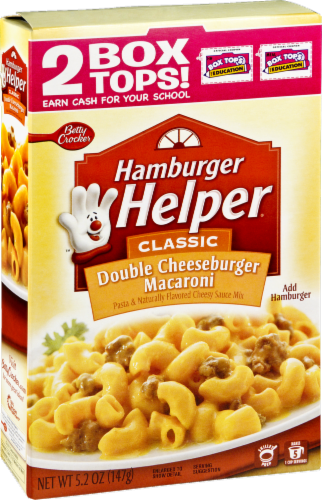 Betty Crocker Hamburger Helper Double Cheeseburger Macaroni Perspective: left