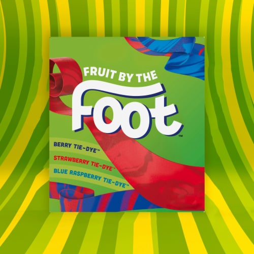 Fruit by the Foot Fruit Flavored Snacks, Berry Tie-Dye, 4.5 oz, 6