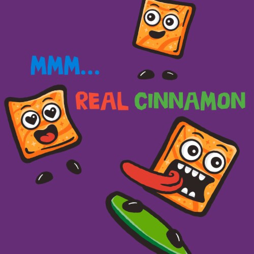 General Mills Cinnamon Toast Crunch Minis Cereal Perspective: left