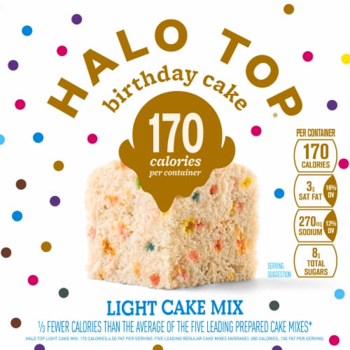 Halo Top® Single Serving Birthday Cake Light Cake Mix Perspective: left