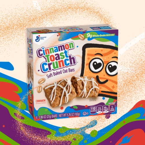 Cinnamon Toast Crunch Soft Baked Oat Bars Perspective: left