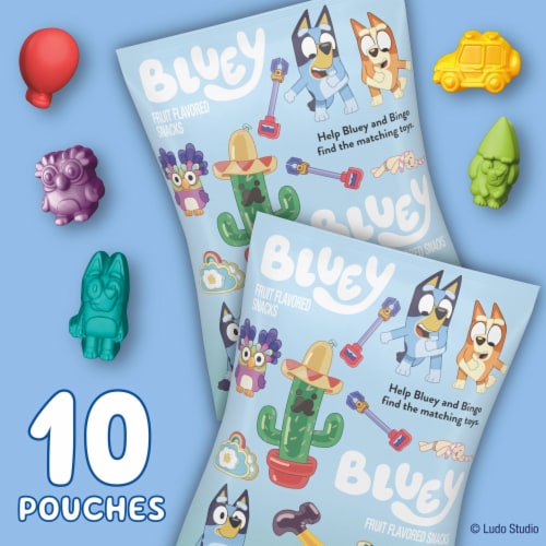 Bluey Gluten Free Fruit Flavored Snacks Perspective: left