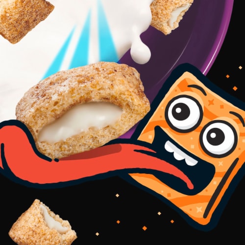 Cinnamon Toast Crunch Loaded Crispy Crème Filled Breakfast Cereal Perspective: left