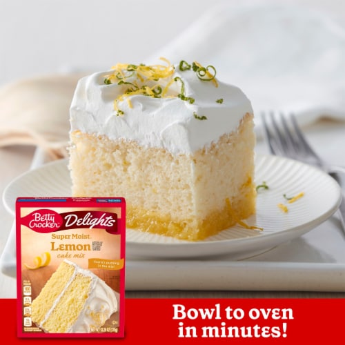 Betty Crocker™ Delights Super Moist™ Lemon Cake Mix Perspective: left