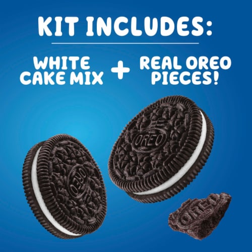 Betty Crocker OREO White Cake With OREO Cookie Pieces Baking Mix Perspective: left