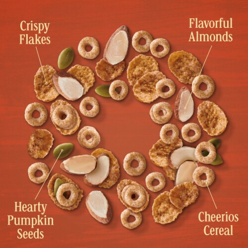Cheerios Hearty Nut Medley Maple Cinnamon Flavored Breakfast Cereal Perspective: left