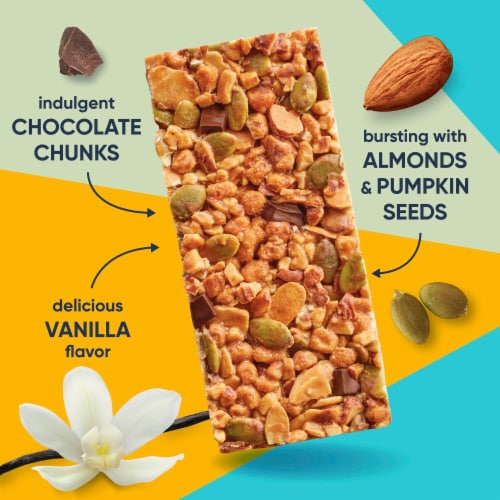 Ratio Vanilla Almond With Chocolate Crunchy Keto Friendly Protein Bars Perspective: left