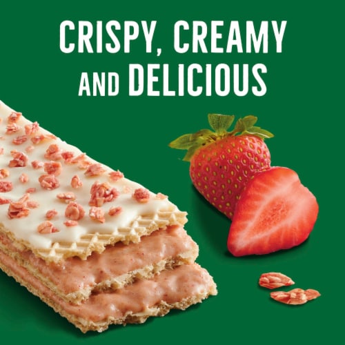 Nature Valley Strawberry Crispy Creamy Wafer Bars Perspective: left