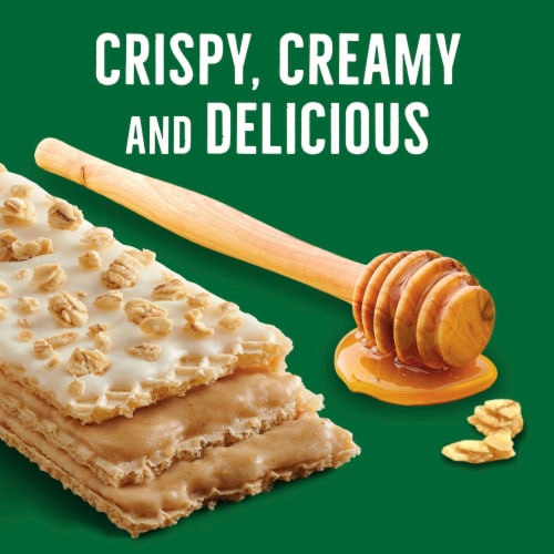Nature Valley Crispy Creamy Wafer Bars, Honey Vanilla Flavored Snacks, Made with Whole Grain Perspective: left
