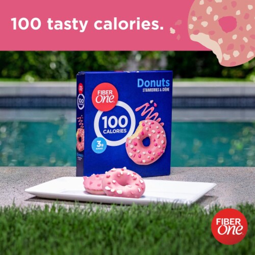 Fiber One Strawberries and Creme Donuts Perspective: left