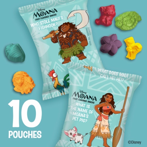 Disney Moana Gluten Free Fruit Flavored Snacks Perspective: left