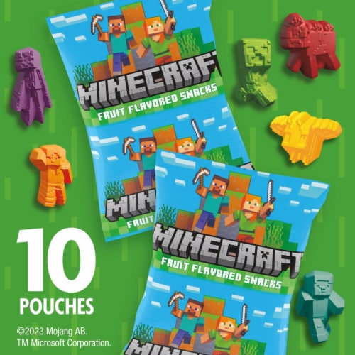 Betty Crocker Minecraft Fruit Flavored Kids Snacks Perspective: left