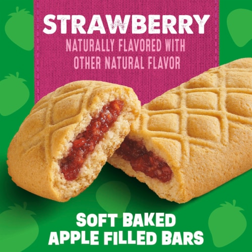 Mott’s Strawberry Flavor Soft Baked Apple Filled Bars Perspective: left