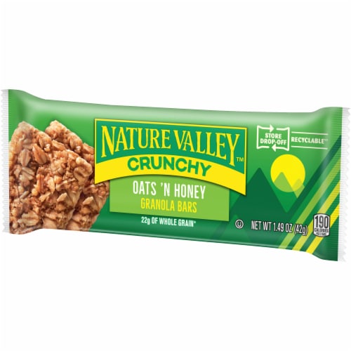 Nature Valley Oats N Honey Crunchy Granola bar Perspective: left