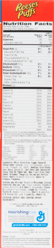 General Mills Reese's Puffs Large Size Cereal Perspective: left