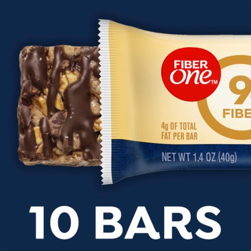 Fiber One Chewy Bars Oats & Chocolate Fiber Snacks Perspective: left